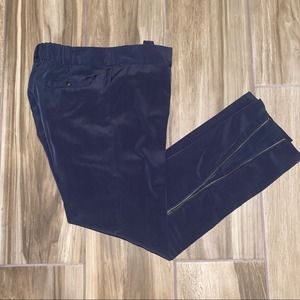 Forenza Elastic waist zipper hem navy blue zipper flare hem navy sz 10 pants